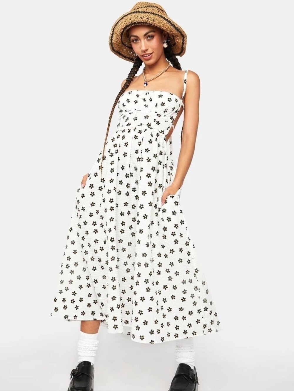 NWT For Love & Lemons Daisy Floral Dress Size Extra Large XL BRENDA MIDI $280